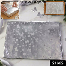 Decorative Silver Gift Wrapping Paper Sheets (1 pkt /  Approx 20 Pcs / Mix Color)
