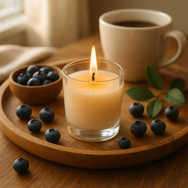 In'lief  Blueberry Soy-Blend Votive Candle Glass – 50 gm (1 Pc)