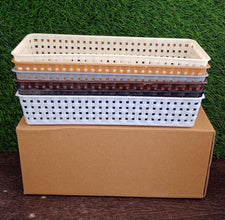 Plastic Multipurpose Desk Organizer Tray (6 Pcs Set)
