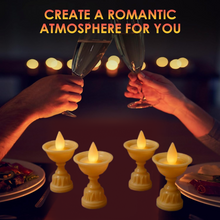 Set of 8 White Water Sensor LED Diyas