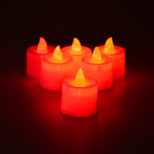 Red LED Tealights Smokeless Flameless Candles for Home Decor, Diwali (24 Pcs)