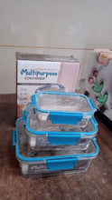 Multipurpose Plastic Containers / Lunch Boxes (3 Pcs Set / 1500, 750, 350 ML Approx)