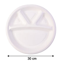 Vegnar 4 Compartment Disposable Food Serving Plate Set (10 Pc)