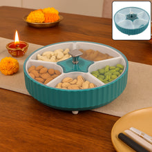 Dry Fruit & Snack Organizer: 360° Revolving Box (7 Compartments, Airtight)