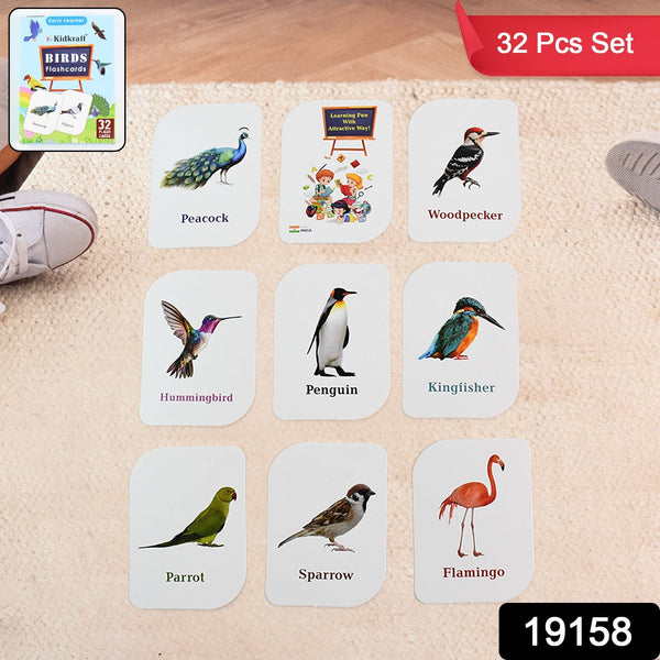 KidKraft Early Learner Educational Flashcards – 32 Birds