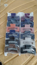 Matte Rectangle Hair Claw Clip for Women and Girls – Assorted Color Pack – 12 Pc