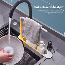 Telescopic Sink Storage Rack Material Kitchen Rag Rack Shelf Drain Basket (1 Pc)