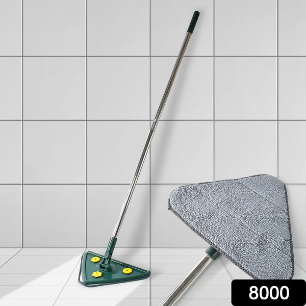 2-in-1 Extendable Triangle Mop – 360° Rotating Telescopic Mop (1 Pc)
