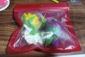 Colourful Flowing Flower Hair Pin (4 Pcs Set / Mix Color), Hair accessories