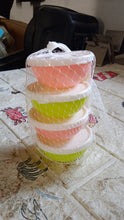 Multipurpose Small Round Plastic Bowl / Katori With Lid,  Chutney Bowl (4 Pcs Set)
