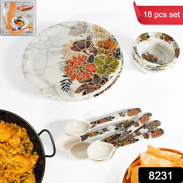Dream 18-Piece Plastic Dinner Set