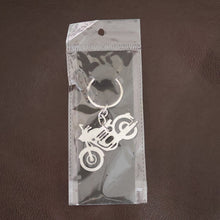 Motorcycle Silhouette Metal Keychain - (1 Pc)