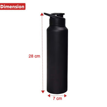 Stainless Steel 1000ml Flip-Top Reusable Sports Water Bottle – 1 Pc