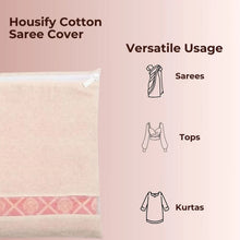 Zip Closure Saree Storage Bag (14.5×16.5 Cm, 1 Pc)