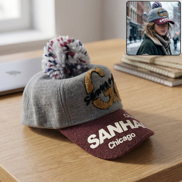 Trendy Winter Baseball Style Woolen Cap (1 Pc)