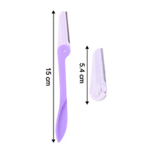 Eyebrow facial hair razor with 3 Replaceable Blades