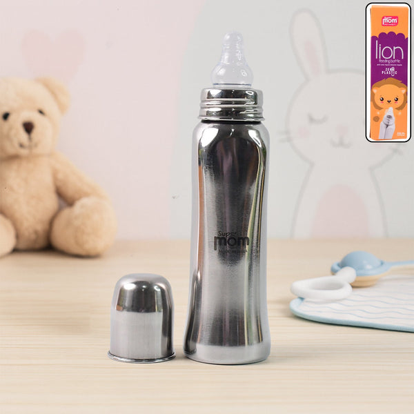 Supermom Lion Stainless Steel Feeding Bottle