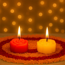 Rose Shaped Wax Candle Set