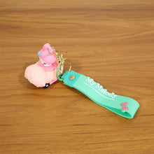 Cute Cartoon Character Silicone Keychain (1 Pc)