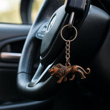 Elegant Walking Lion Metal Keychain (1 Pc)