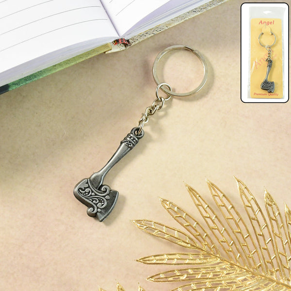 Stylish Axe Shape Metal Keychain