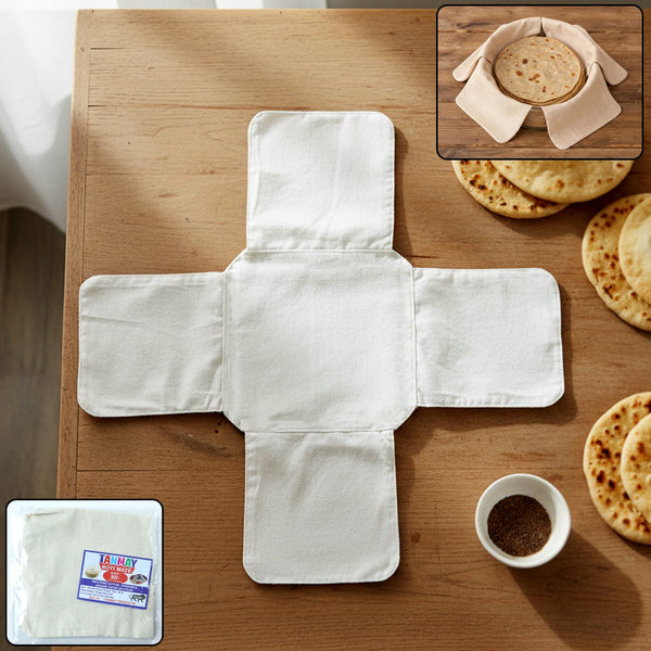 Pure Cotton Roti Mate Cloth, Round roti Cover (51 × 51 Cm, 1 Pc)