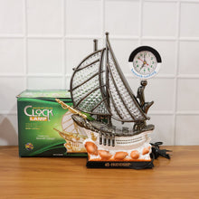 Decorative Ship Shape Clock Lamp (1 Pc)