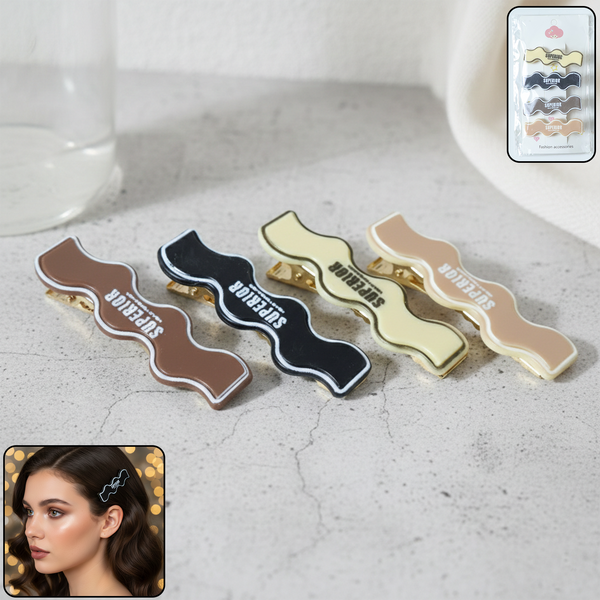 Superior Design Premium Fashion Hair Clips (4 Pc)