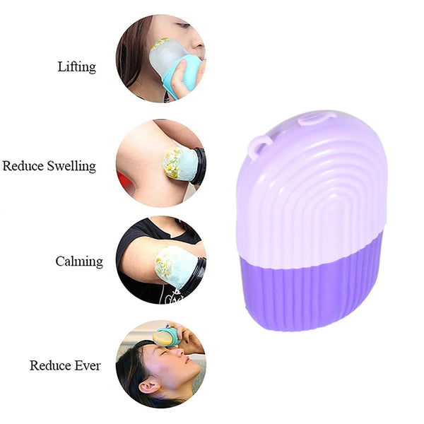 Beauty Ice Roller for Face & Eye – Reusable Facial Massager (Purple Color)