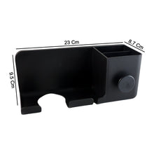 Wall Mounted Hair Dryer Holder with Multipurpose Organizer Shelf and Hook