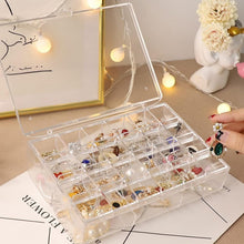 Acrylic jewellery organizer 2 layers open showing compartment capacity India