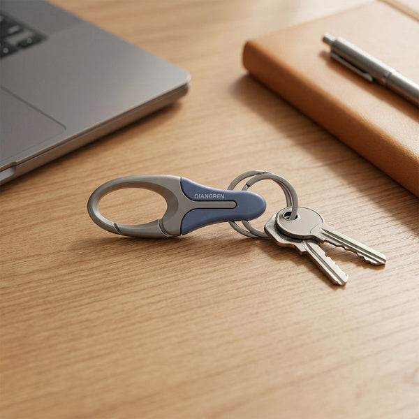 Stylish Metal Key Holder Keychain with Secure Lock Clip 1 Pc