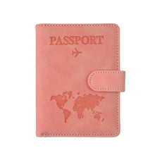 Elegant World Map Print Travel Passport Wallet