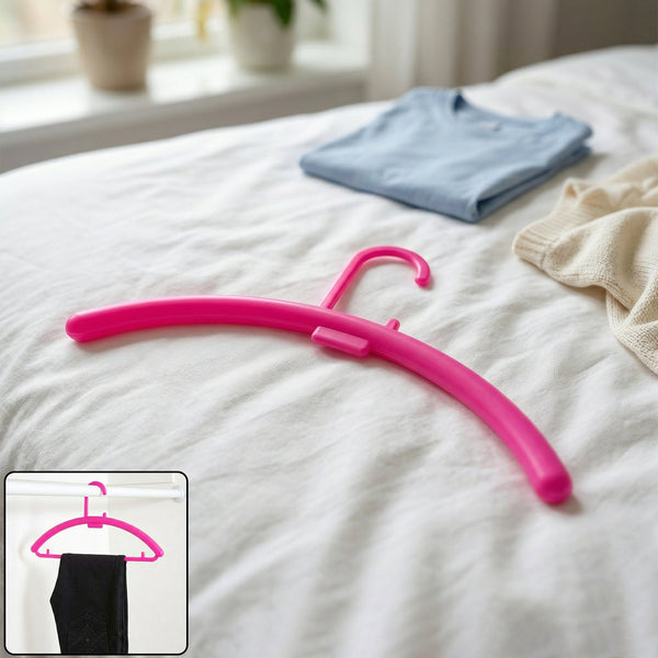 Plastic wardrobe clothes hanger rack