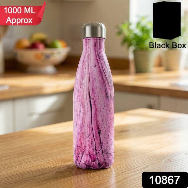Double-walled thermal bottle for hot & cold drinks