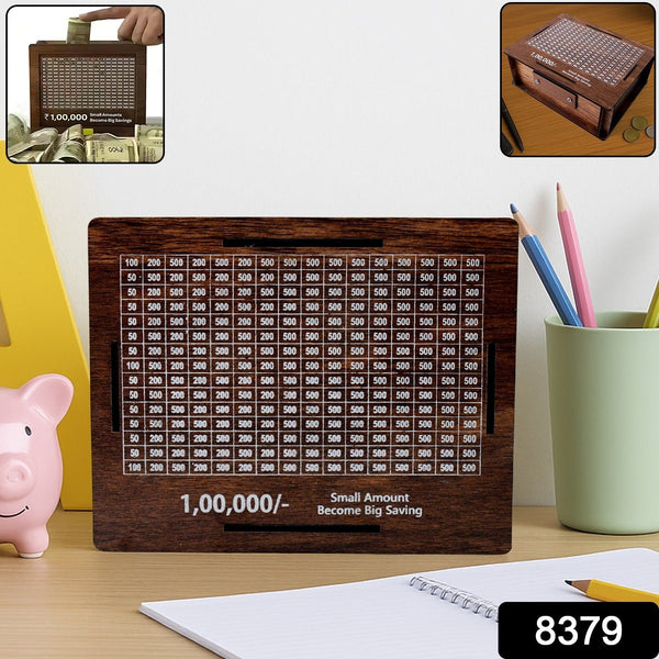 Wooden Money / Piggy Bank, Money Box (1 Pc / Pen Not Included)