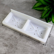 Wall Mounted Double Compartment Soap & Sponge Holder (1 Pc)