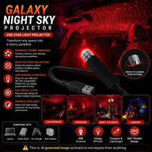 Usb Star Projector Night Light Adjustable Romantic Interior Car Lights For Bedroom Car Ceiling And Party Decoration